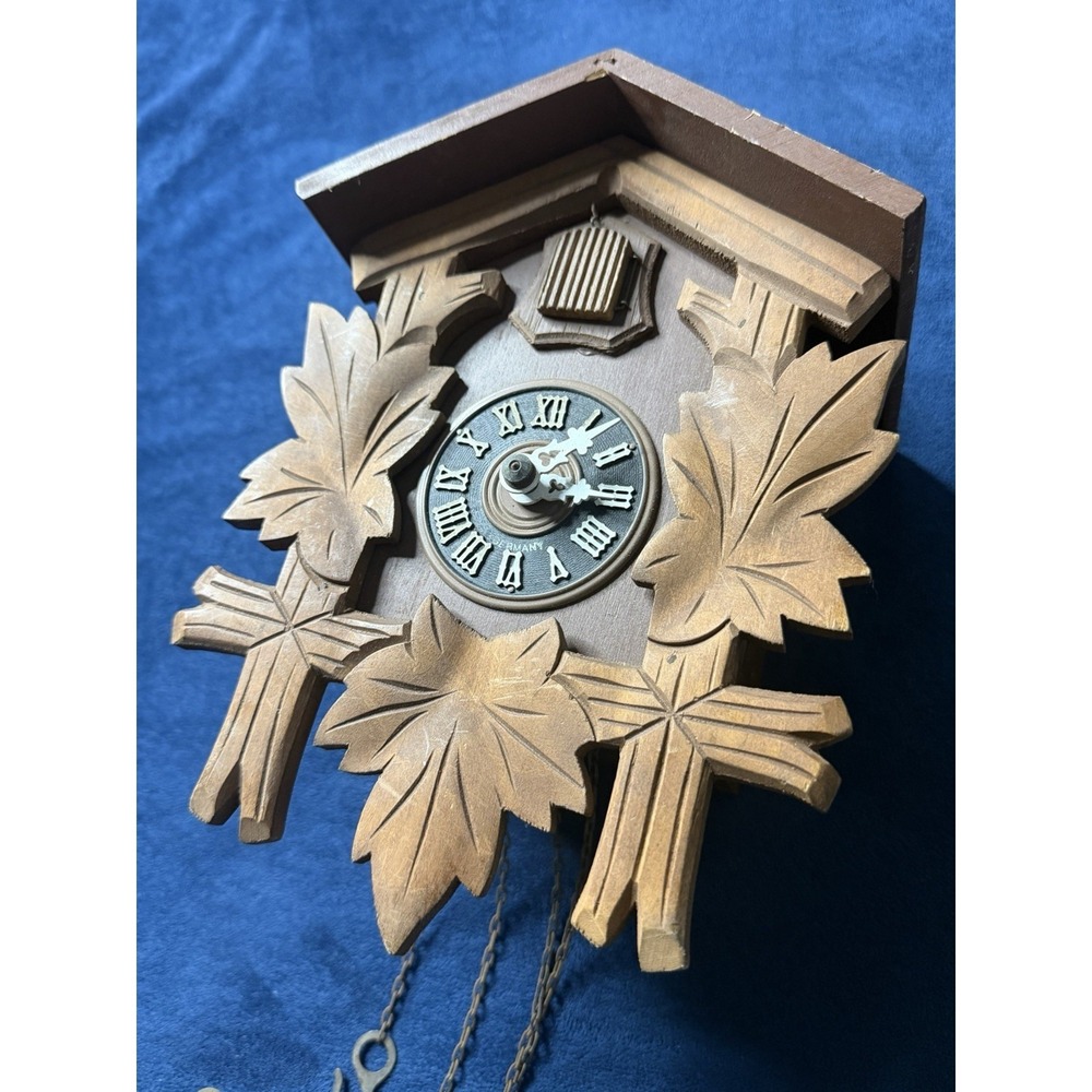 Vtg German Black Forest Cuckoo Clock Hand Made 1970s West Germany Untested